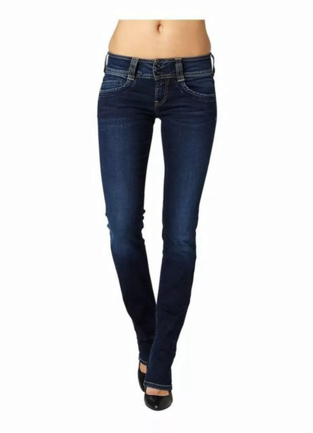 Pepe Jeans Damen Jeans Gen - Regular Fit - Blau - Royal Dark günstig online kaufen