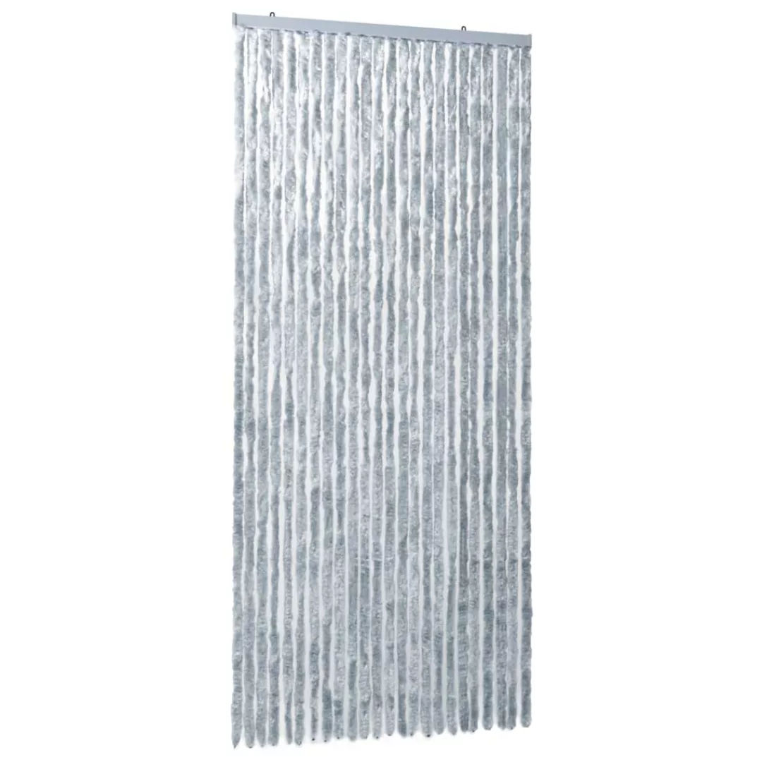 Insektenschutz-vorhang Weiß Und Grau 100x220 Cm Chenille günstig online kaufen