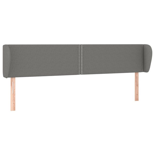 vidaXL Bett, Kopfteil mit Ohren Dunkelgrau 203x23x78/88 cm Stoff günstig online kaufen