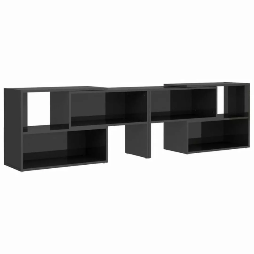 vidaXL TV-Schrank TV-Schrank Hochglanz-Grau 149x30x52 cm Spanplatte Lowboar günstig online kaufen