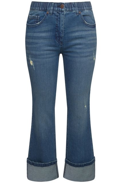 Ulla Popken Regular-fit-Jeans 7/8-Jeans Mary weites Bein Destroy-Effekte günstig online kaufen