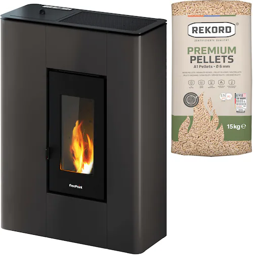 Freepoint Pelletofen FreePoint Pelletofen Atri Metall Anthrazit 4,9 kW günstig online kaufen