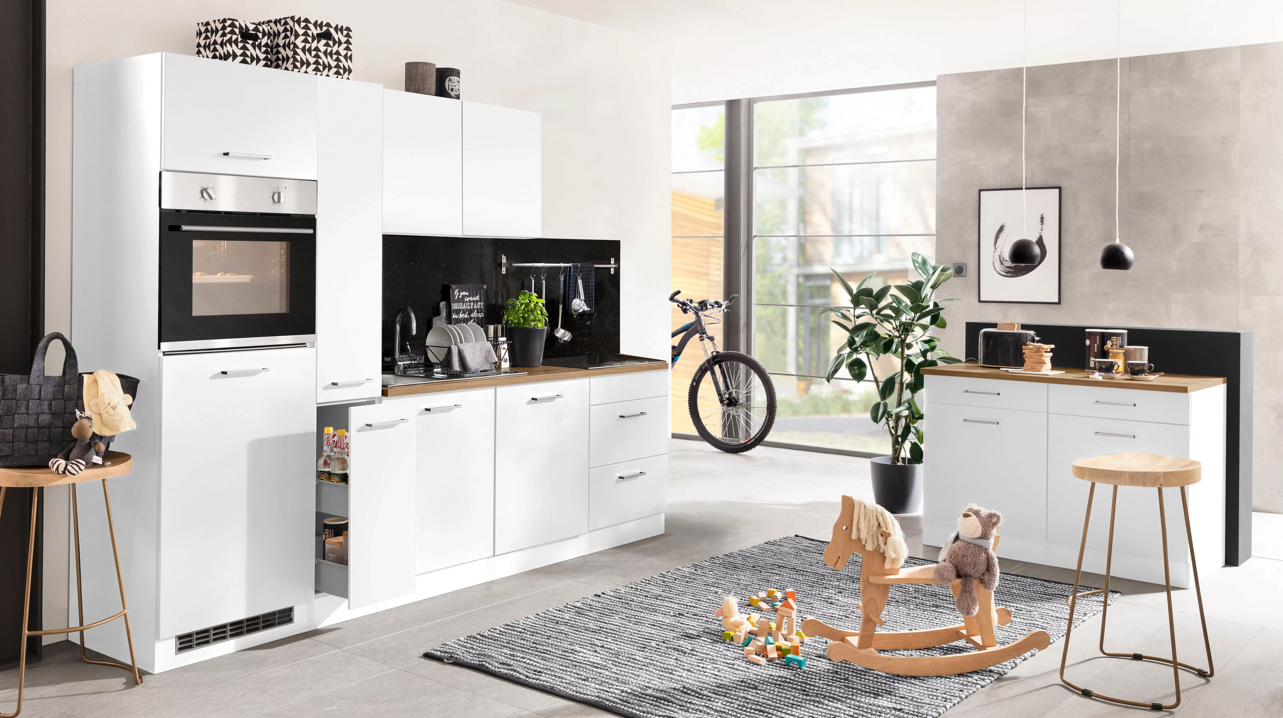HELD MÖBEL Küchenzeile "Kehl", ohne E-Geräte, Breite 270 cm, für Kühlschran günstig online kaufen