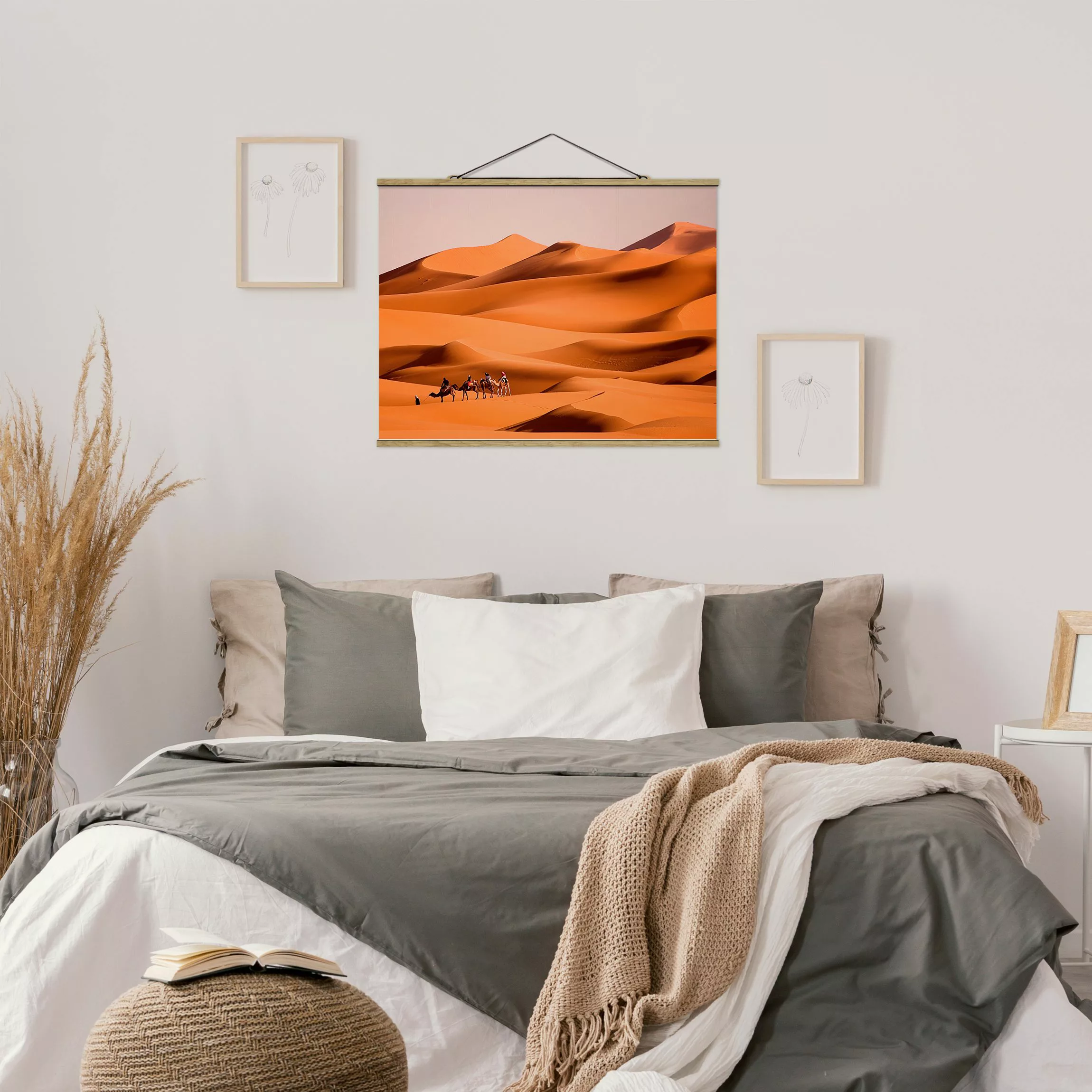Stoffbild Tiere mit Posterleisten - Querformat Namib Desert günstig online kaufen