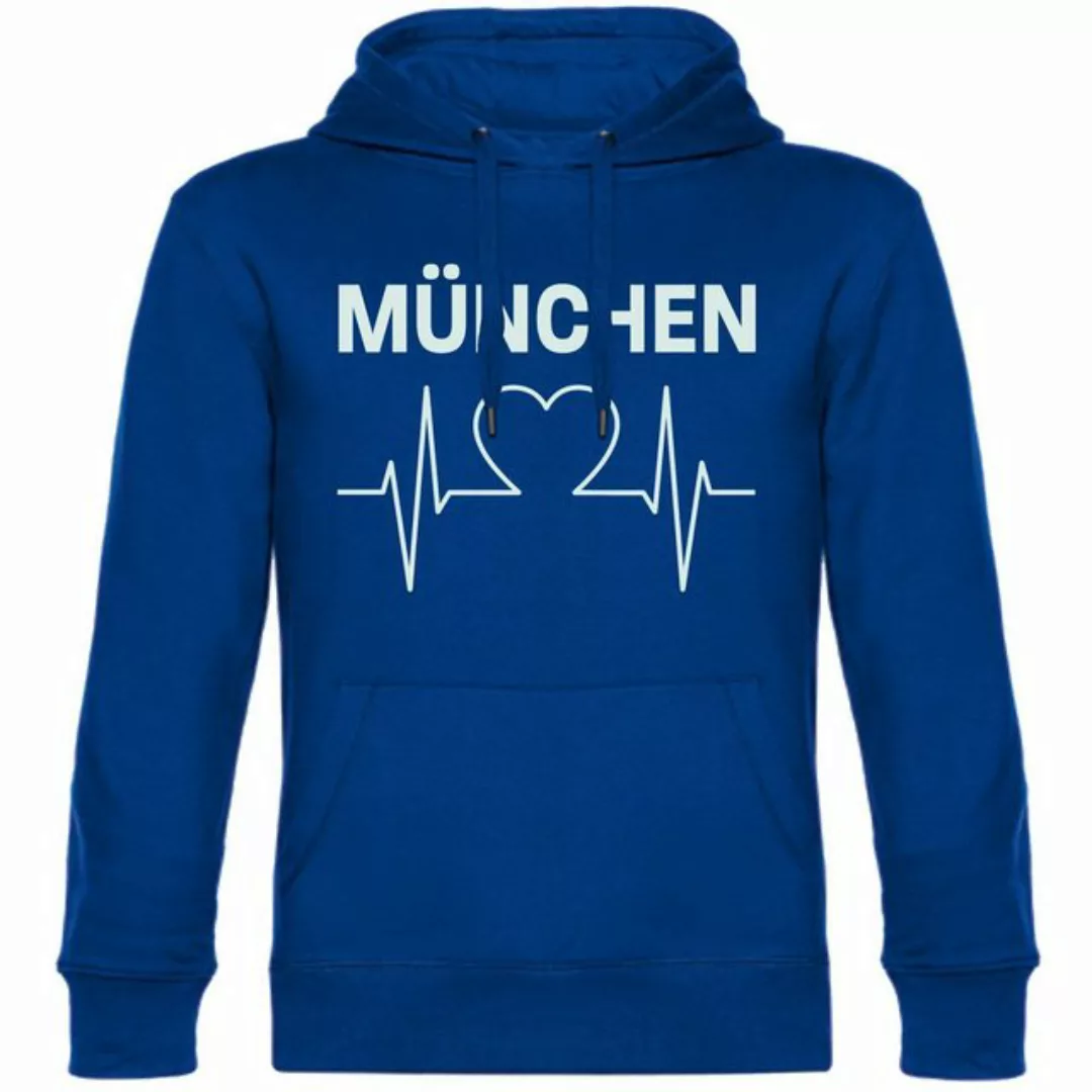 multifanshop Kapuzensweatshirt München blau - Herzschlag - Pullover günstig online kaufen