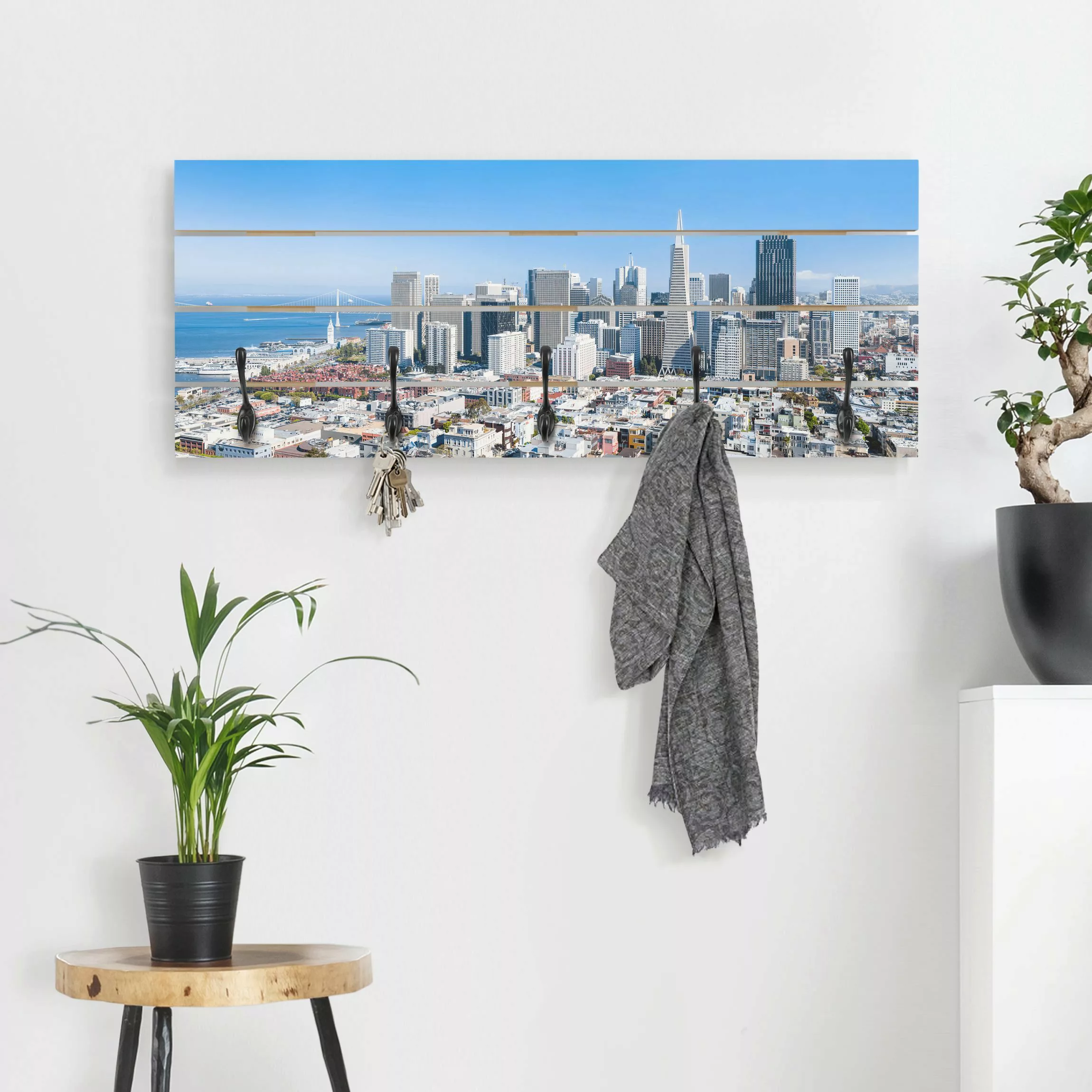 Wandgarderobe San Francisco Skyline günstig online kaufen
