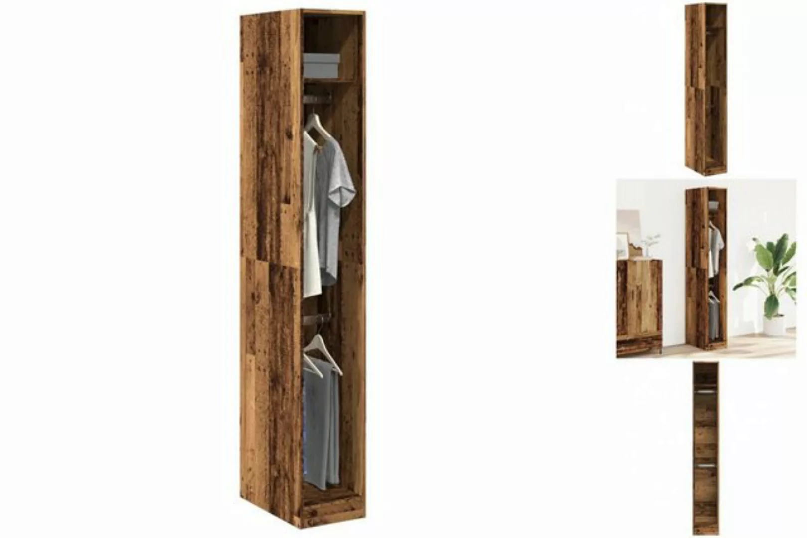 vidaXL Kleiderschrank Kleiderschrank Altholz-Optik 30x50x200 cm Holzwerksto günstig online kaufen