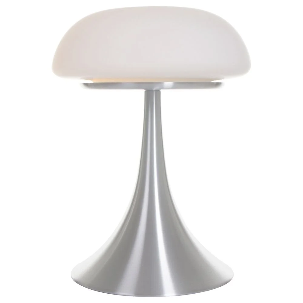 Tischleuchte Ancilla in Weiß und Silber E14 2-flammig günstig online kaufen
