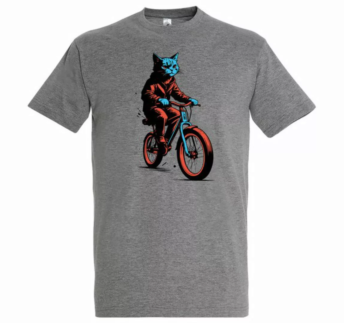 Youth Designz Print-Shirt Katze Fahrrad Herren T-Shirt mit modischem Frontp günstig online kaufen