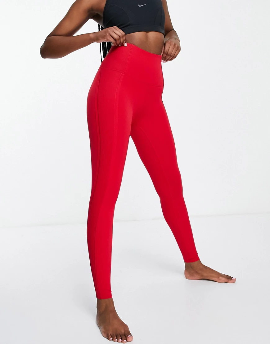 Nike – Statement Yoga-Leggings in Rot günstig online kaufen