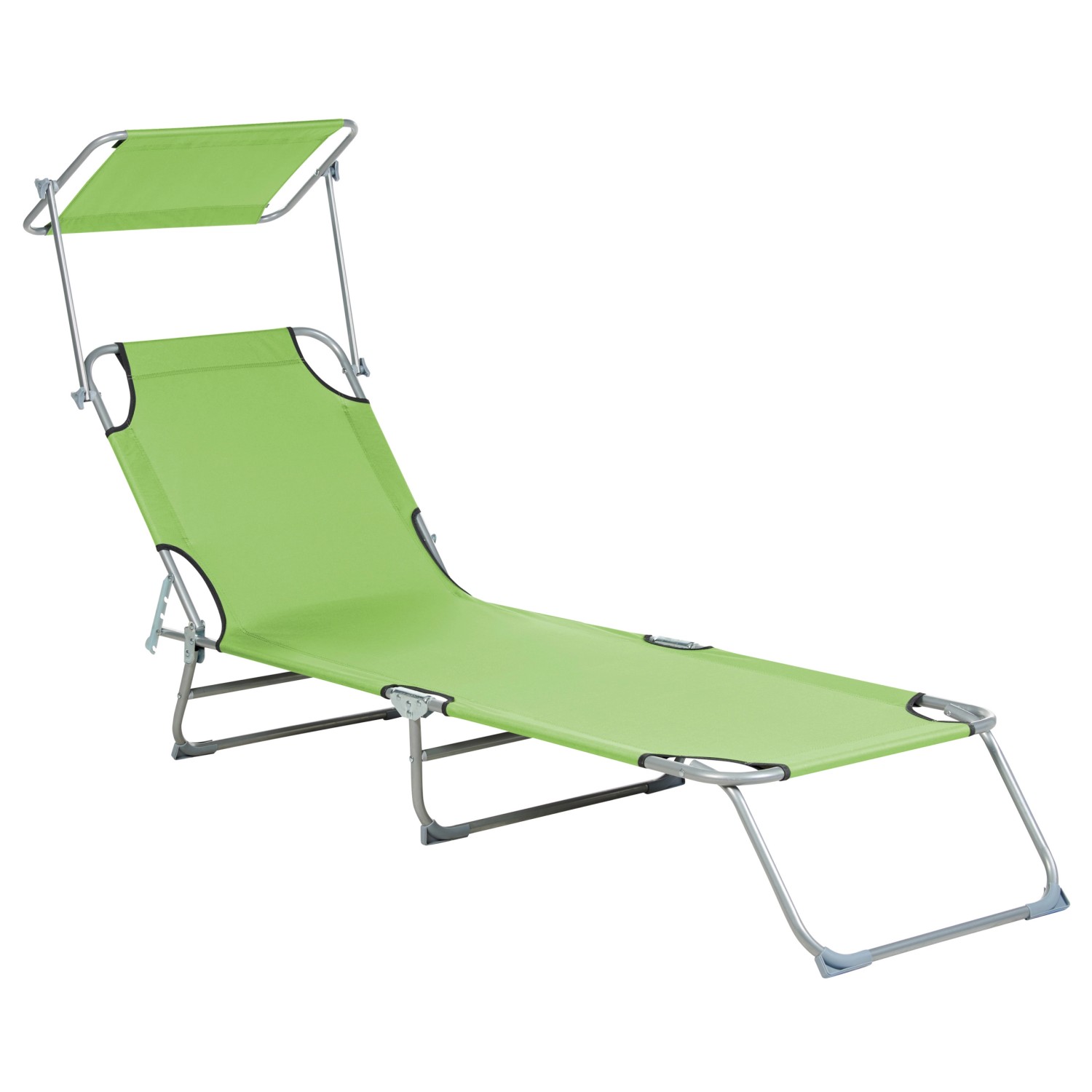Beliani Gartenliege Grün Silber 58x205x80 günstig online kaufen