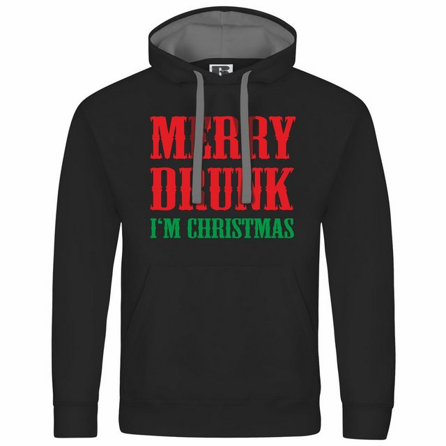 deinshirt Kapuzenpullover Herren Kapuzenpullover Merry drunk im Christmas M günstig online kaufen