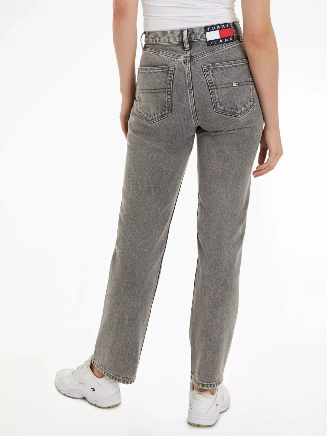 Tommy Jeans Straight-Jeans JULIE UHR STR DG5139 mit Logobadge und Logostick günstig online kaufen