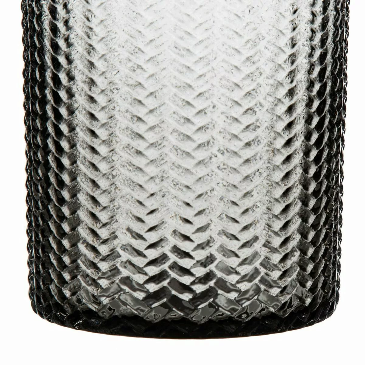 Vase 11,7 X 11,7 X 30 Cm Grau Glas günstig online kaufen