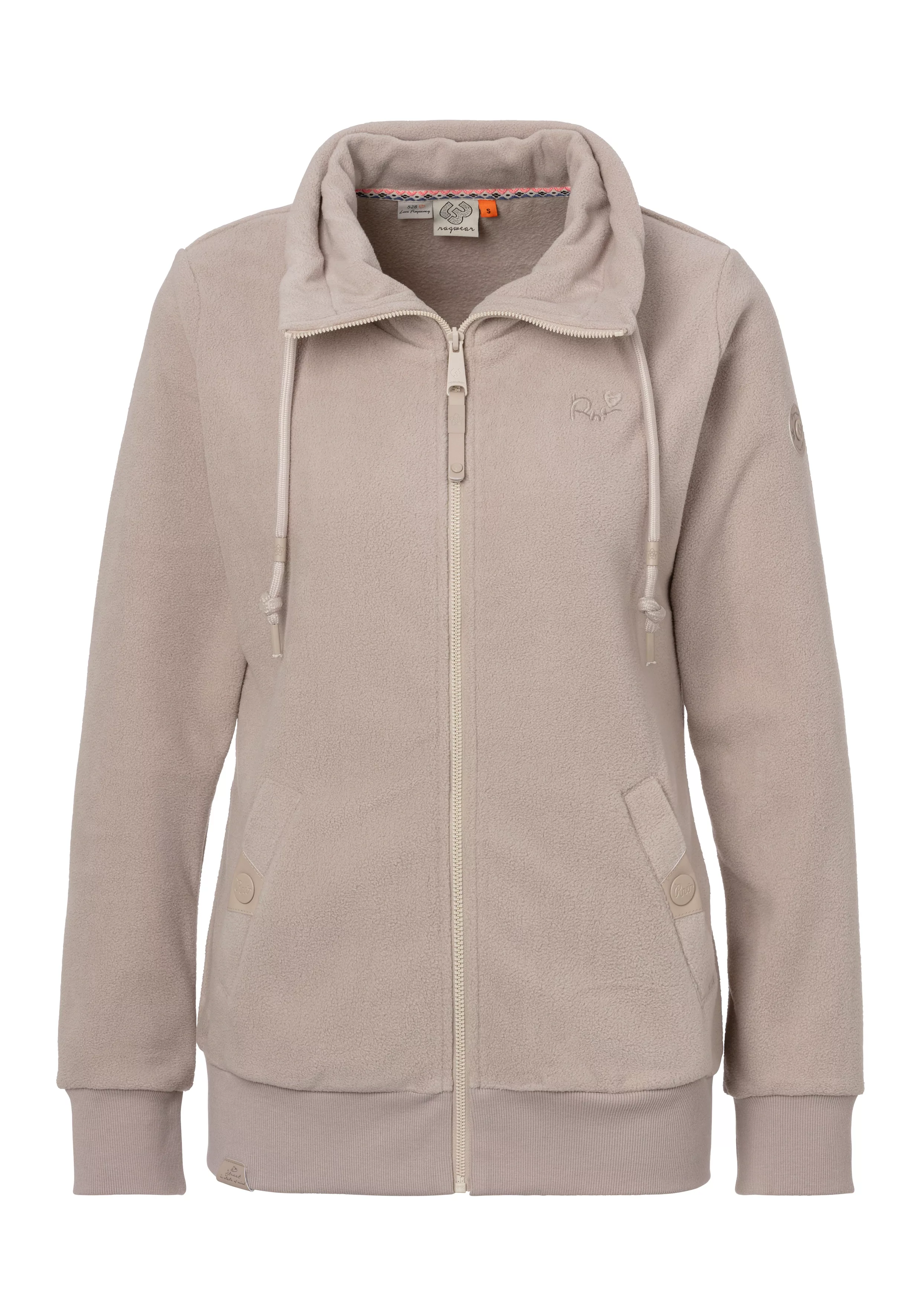 Ragwear Sweatjacke "RYLIE FLEECE ZIP", hochschließender Kragen mit Kordelzu günstig online kaufen