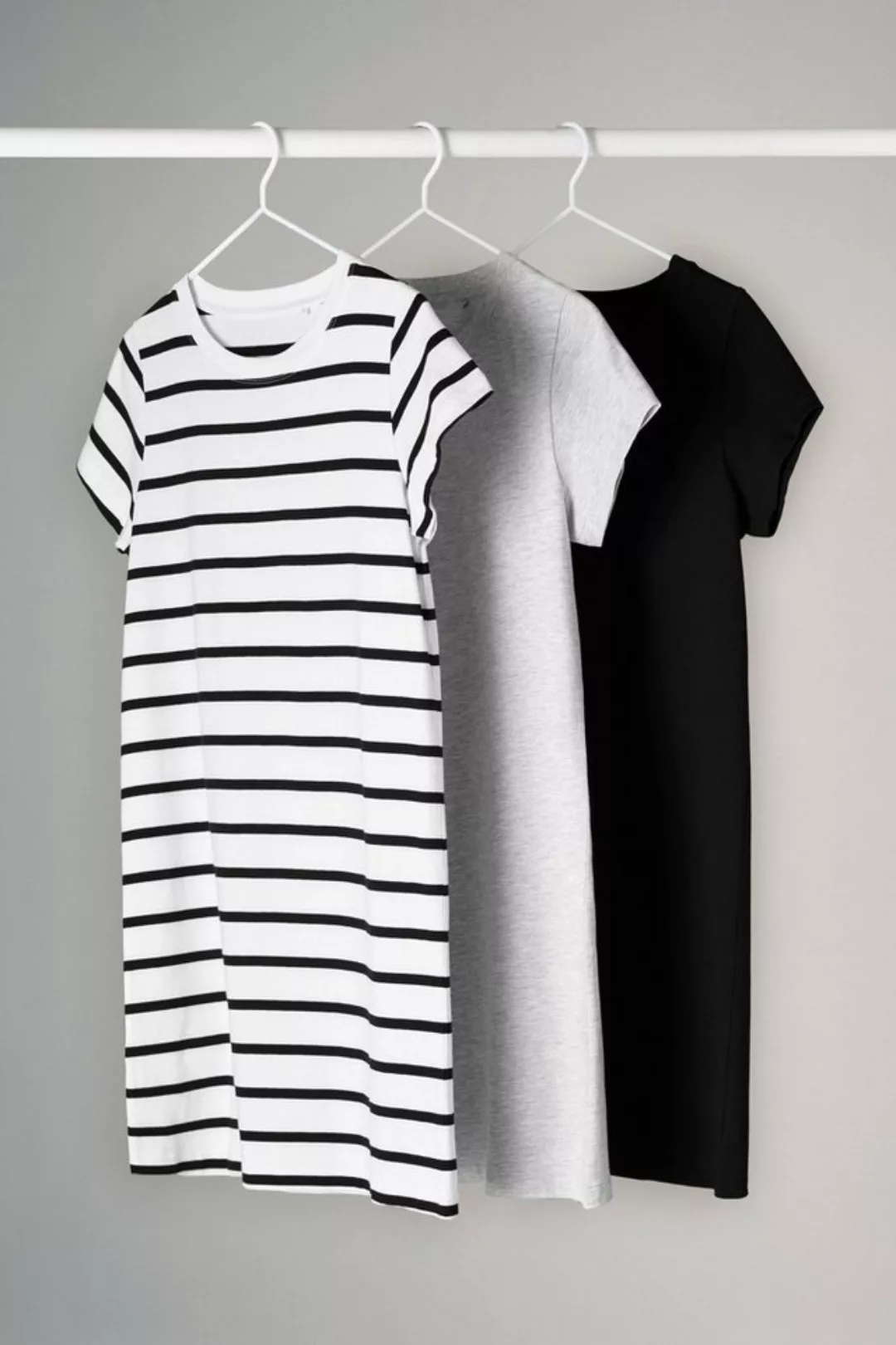 The Set Blusenkleid 3er-Pack The Set T-Shirt-Kleider, schwerer Stoff (3-tlg günstig online kaufen