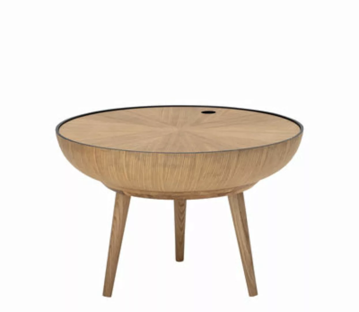 Couchtisch Ronda holz natur / abnehmbare Tischplatte - Ø 60 cm - Bloomingvi günstig online kaufen