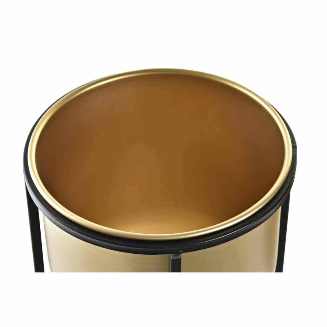 Blumentopfset Dkd Home Decor Schwarz Golden Metall Moderne (20 X 20 X 50,5 günstig online kaufen