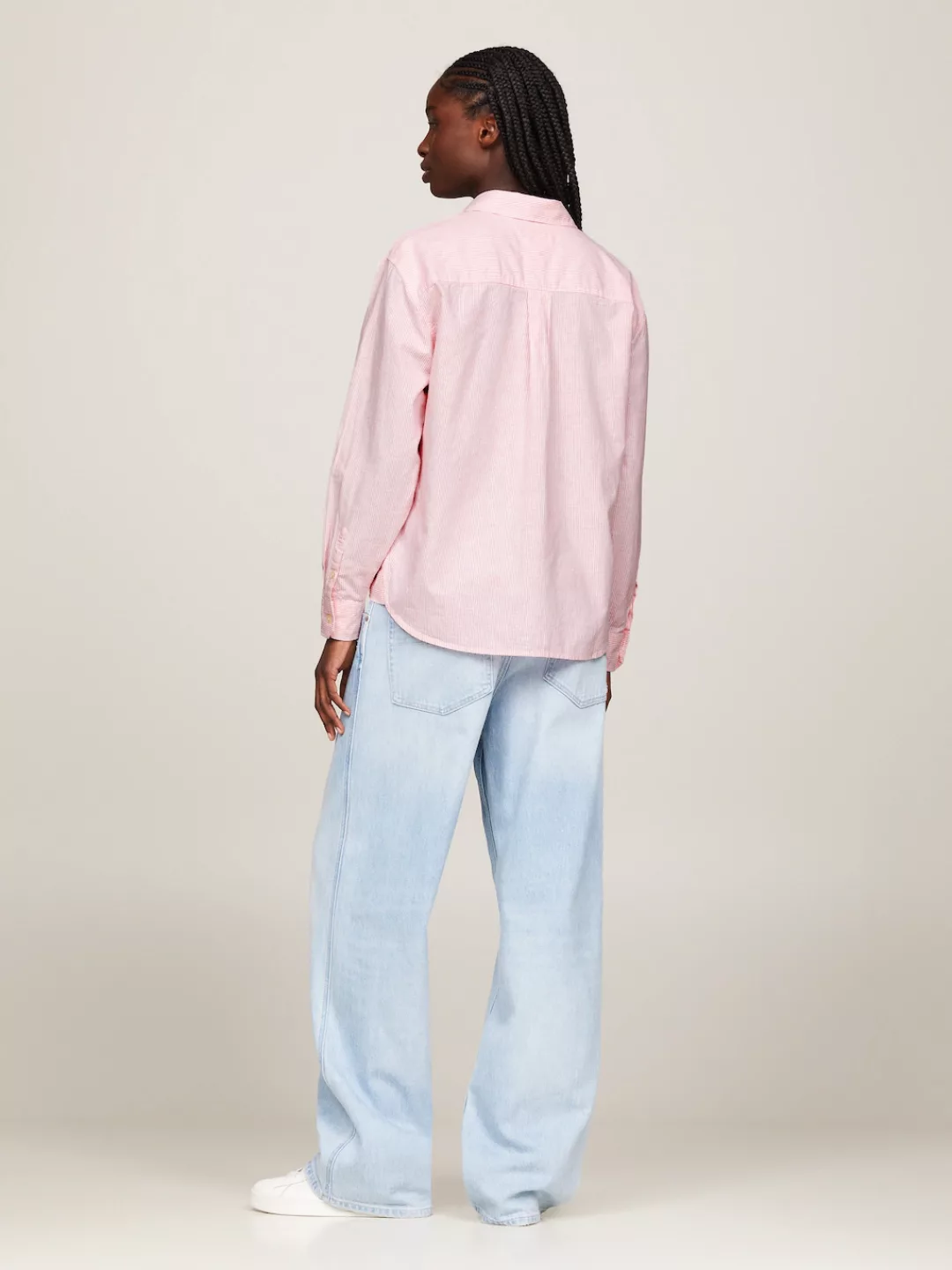 Tommy Jeans Hemdbluse TJW BOXY STRIPE LINEN SHIRT im modischem Streifen günstig online kaufen