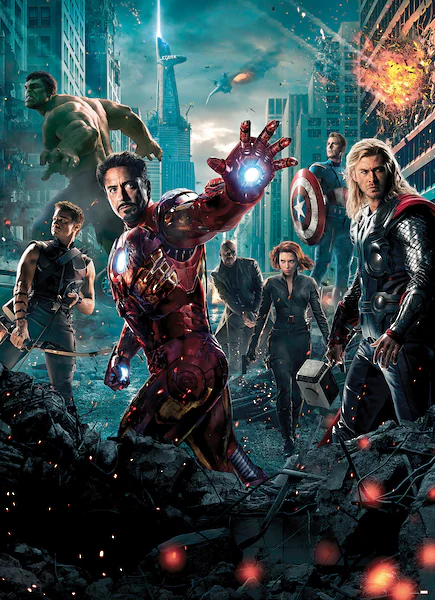 Komar Fototapete »Avengers Movie Poster«, 184x254 cm (Breite x Höhe), inklu günstig online kaufen
