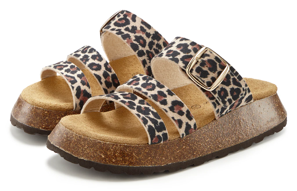 French Connection Pantolette, Mule, Sandale, offener Schuh aus Leder mit Ko günstig online kaufen