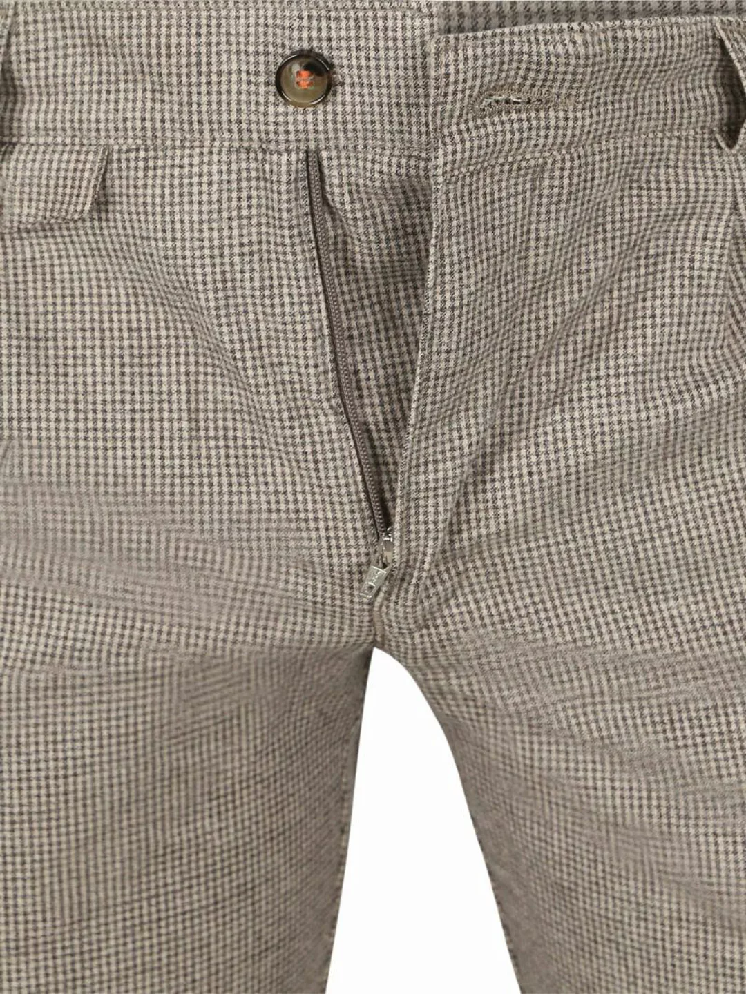 Suitable Chino Pico Pleat Flanel Druck Beige - Größe 102 günstig online kaufen