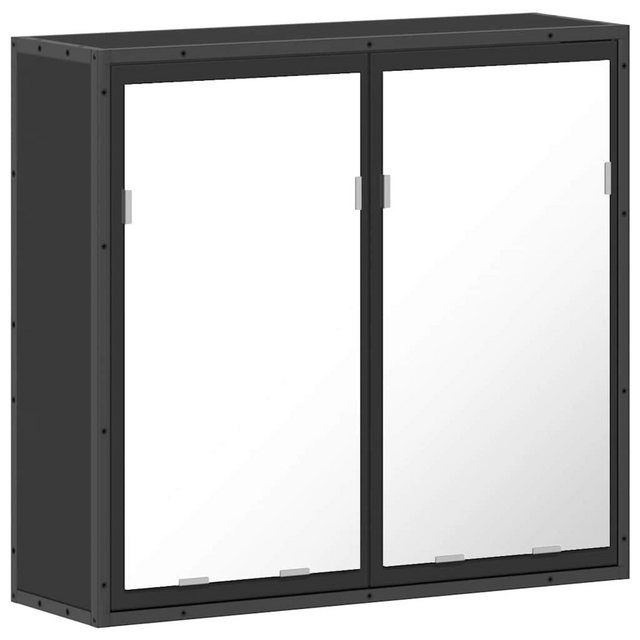 vidaXL Badezimmerspiegelschrank Spiegelschrank Schwarz 65x20x60 cm Holzwerk günstig online kaufen