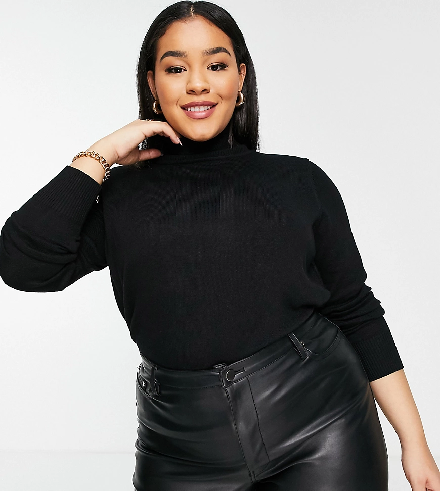 Simply Be – Rollkragenpullover in Schwarz günstig online kaufen