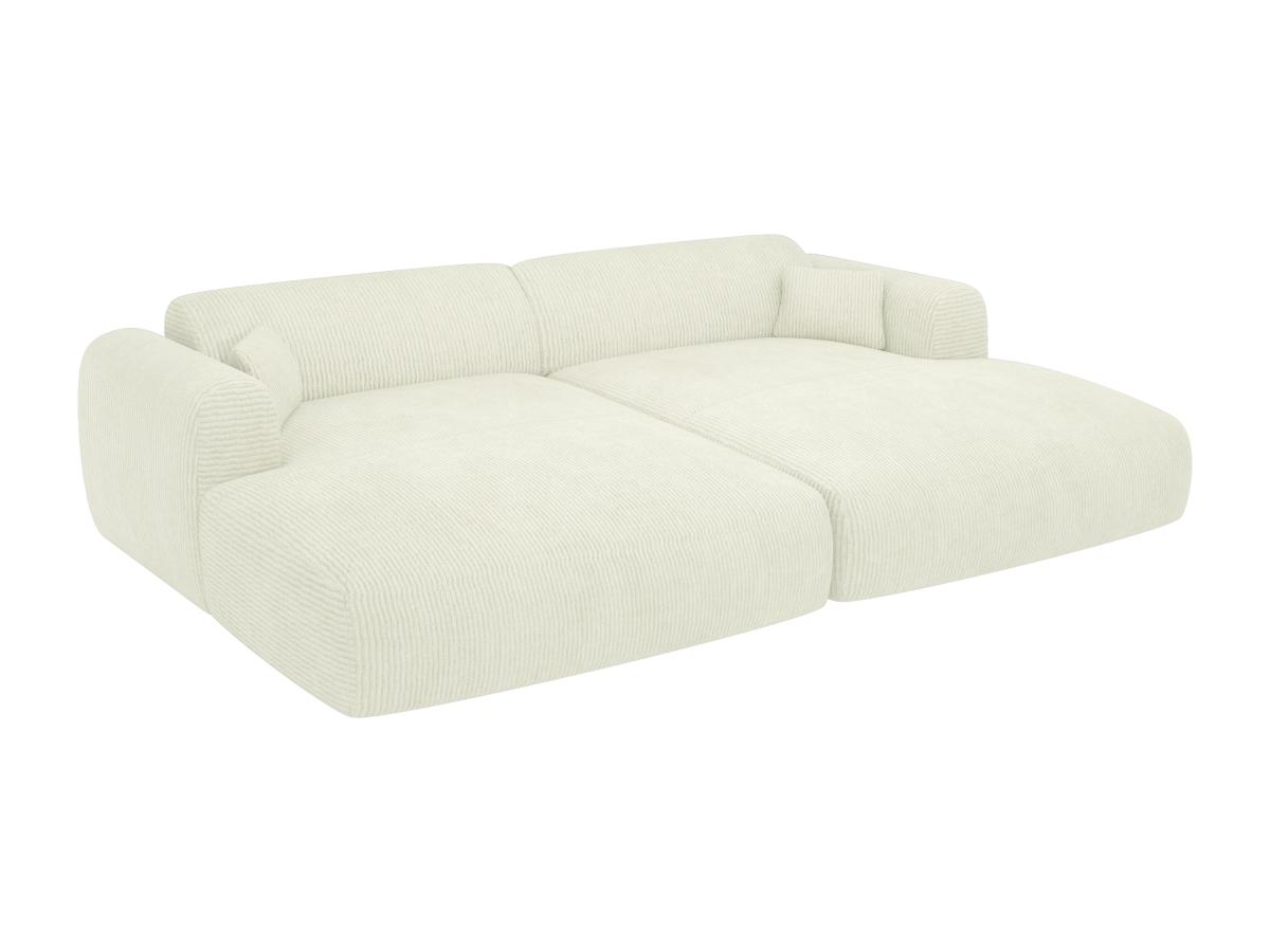 Sofa 3-Sitzer - tiefe Komfortsitzfläche - Feincord - Off-White - POGNI von günstig online kaufen