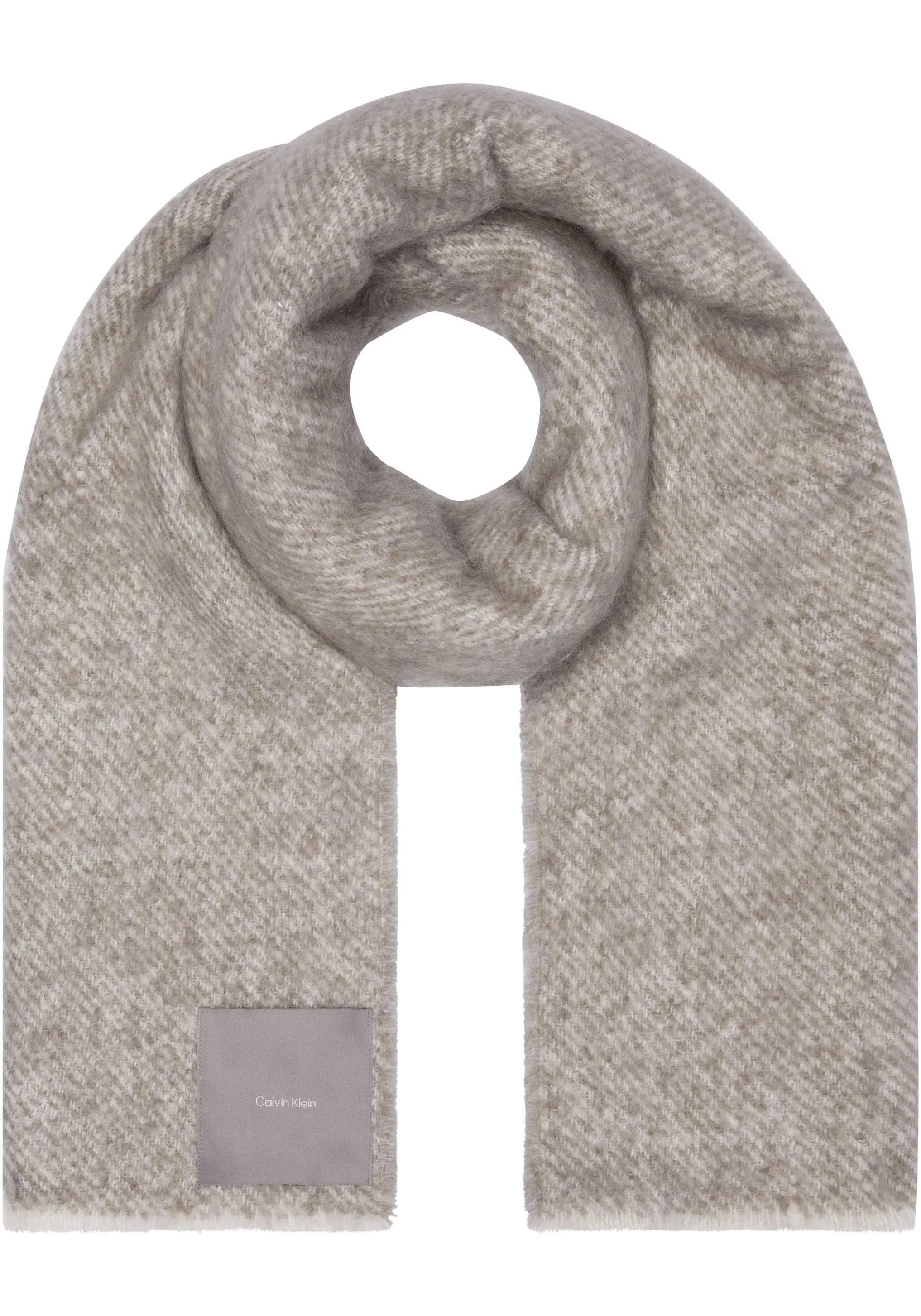 Calvin Klein Schal "CONCRETE WOOL BLANKET", mit Logopatch günstig online kaufen