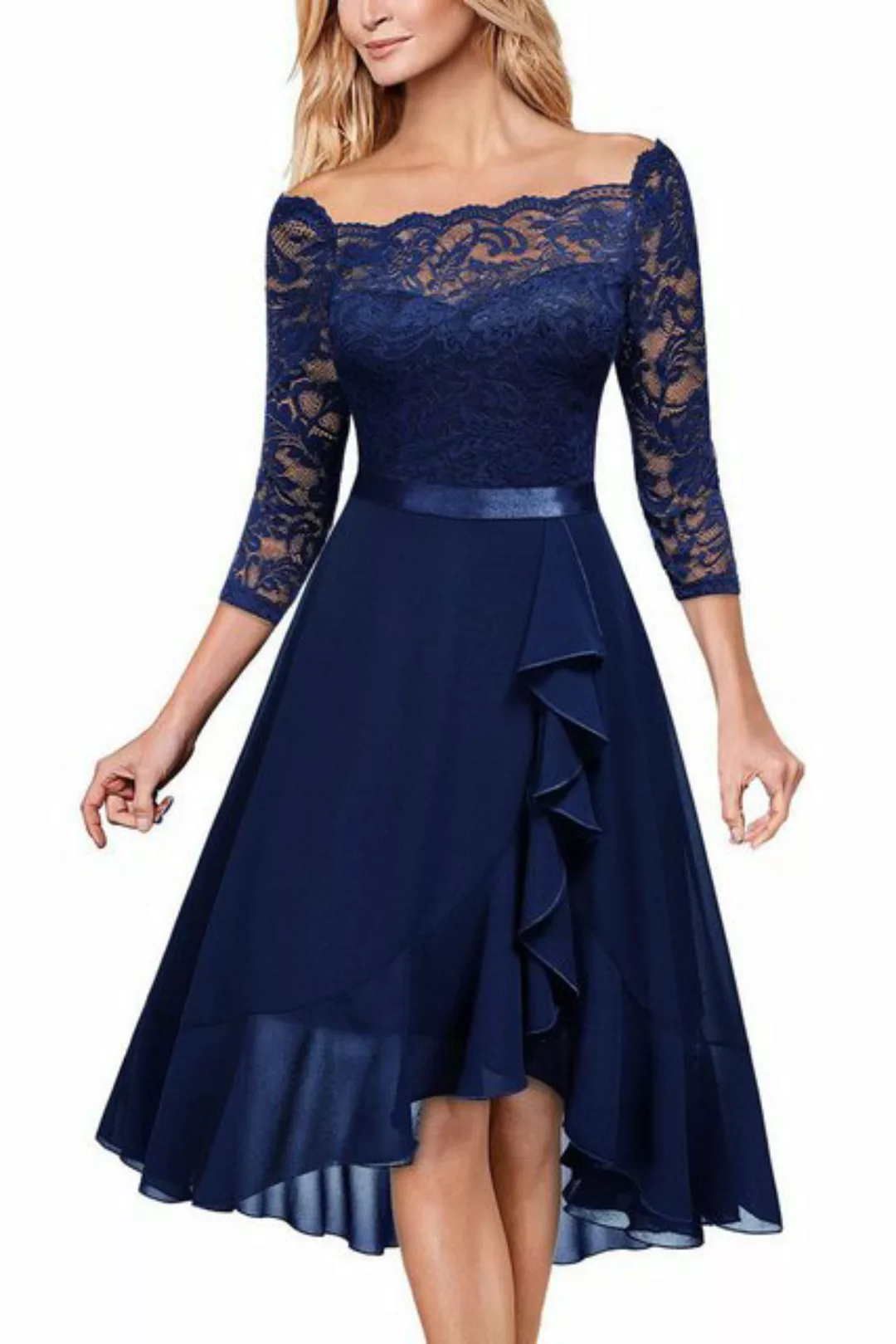 BlauWave Abendkleid Cocktailkleid Damen Partykleid Elegant (1-tlg., Floral günstig online kaufen