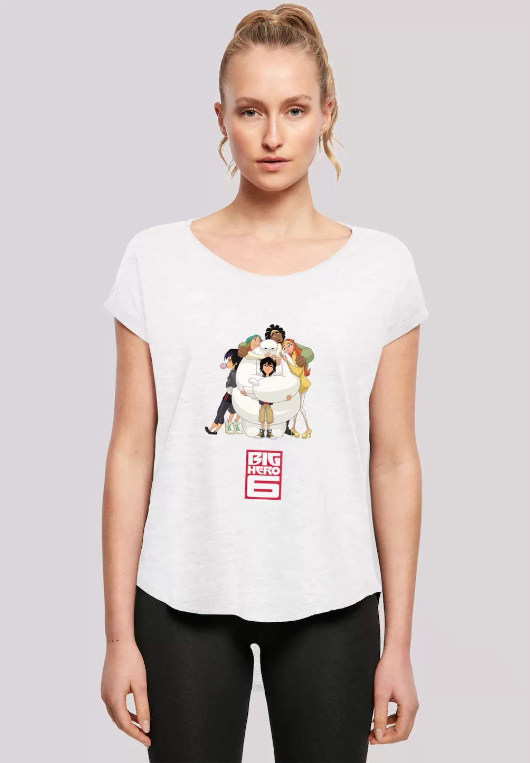 F4NT4STIC T-Shirt "Long Cut T-Shirt Disney Big Hero 6 Baymax Hug", Damen,Pr günstig online kaufen