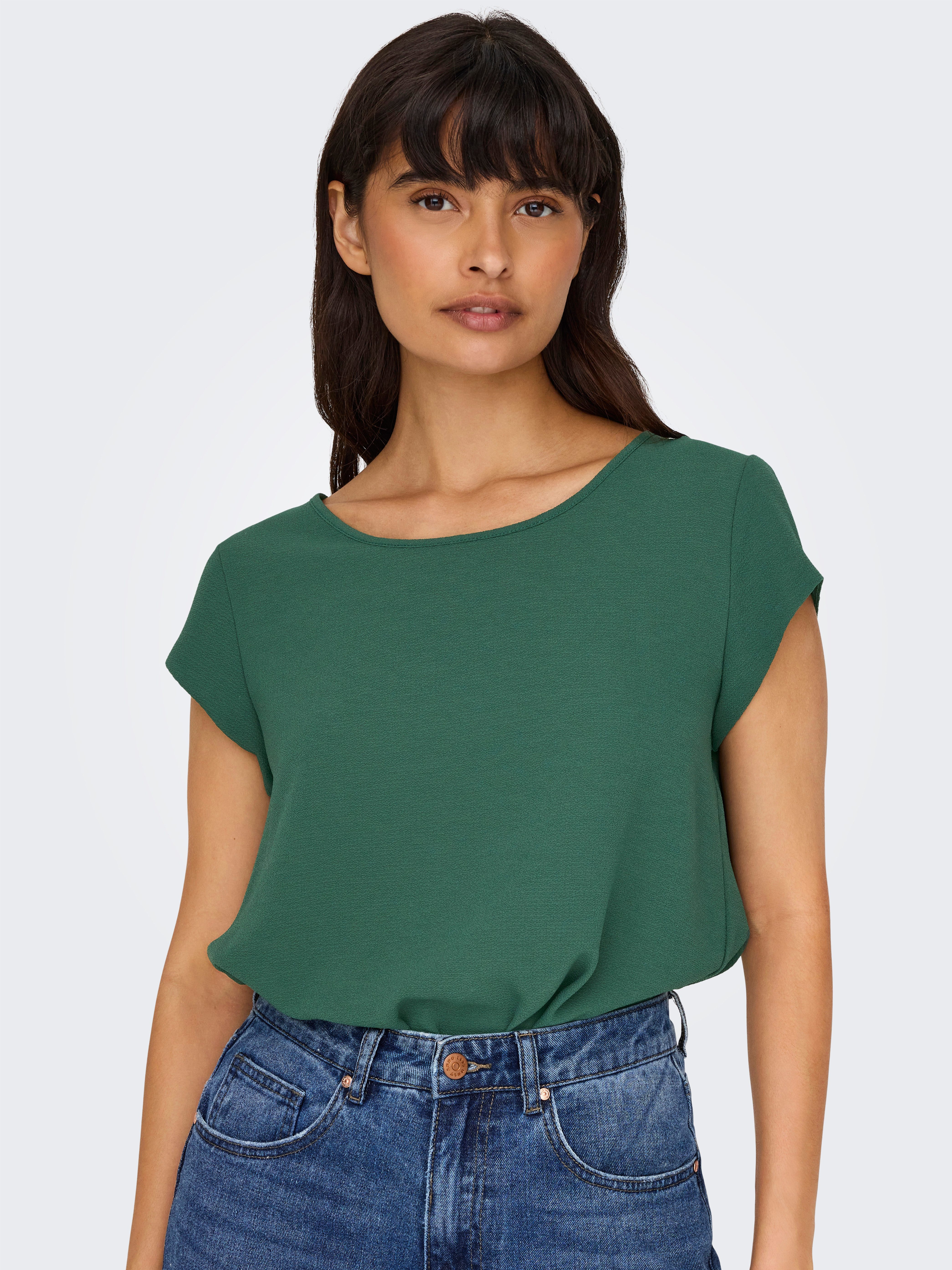 ONLY Kurzarmbluse ONLVIC S/S SOLID TOP günstig online kaufen