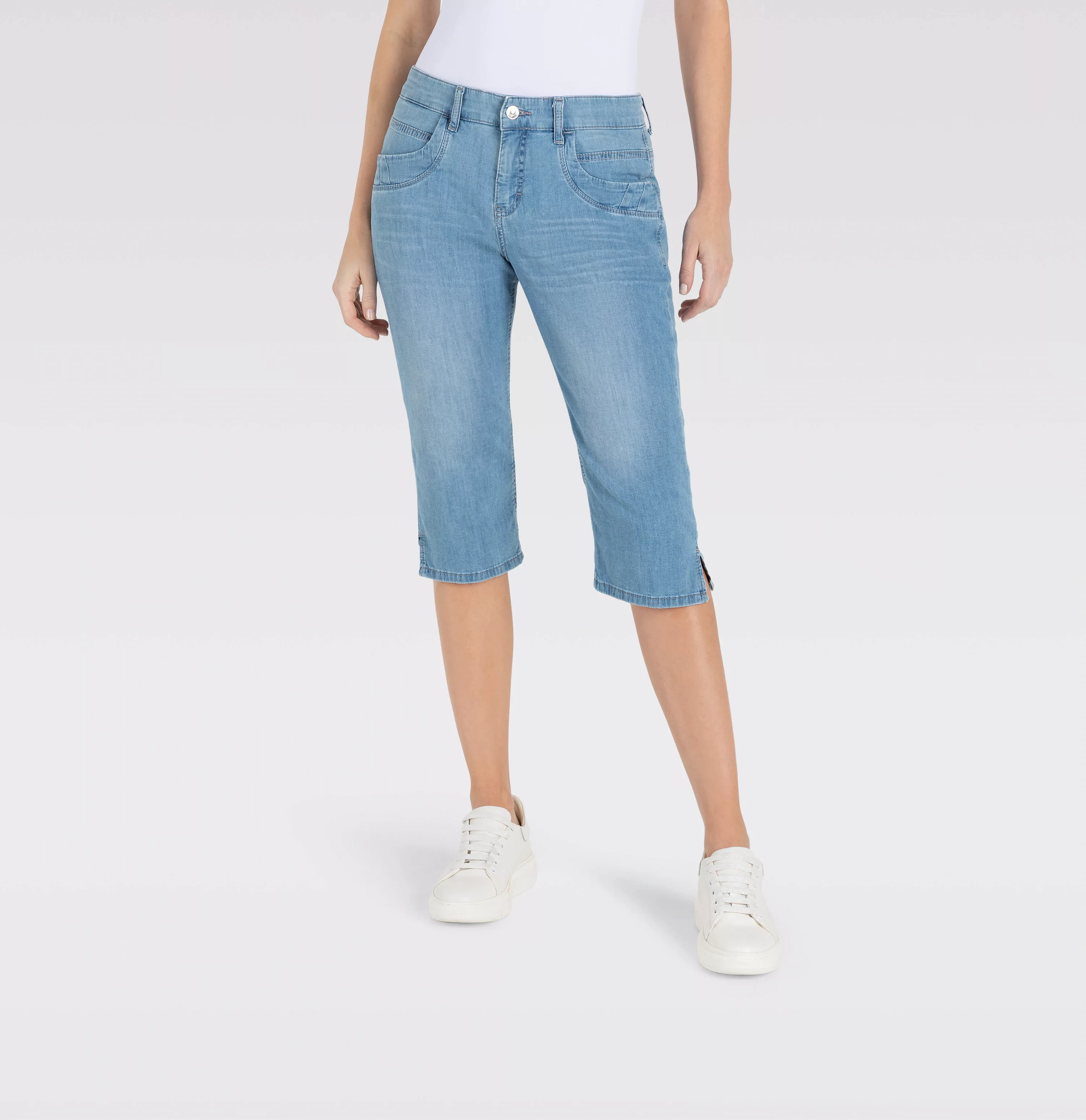 MAC Caprijeans Capri Eingelegte Zierfalten am Saum günstig online kaufen