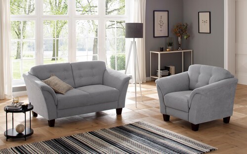 Home affaire Sessel "Trondheim", mit Federkern, Knopfheftung im Rücken, Füß günstig online kaufen