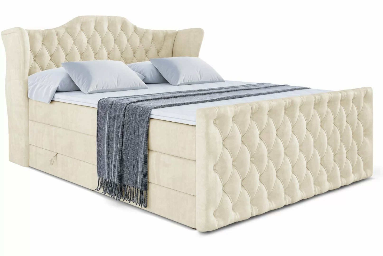 ALTDECOR Boxspringbett VILA-Z KING (Multipocket-Matratze H4, günstig online kaufen