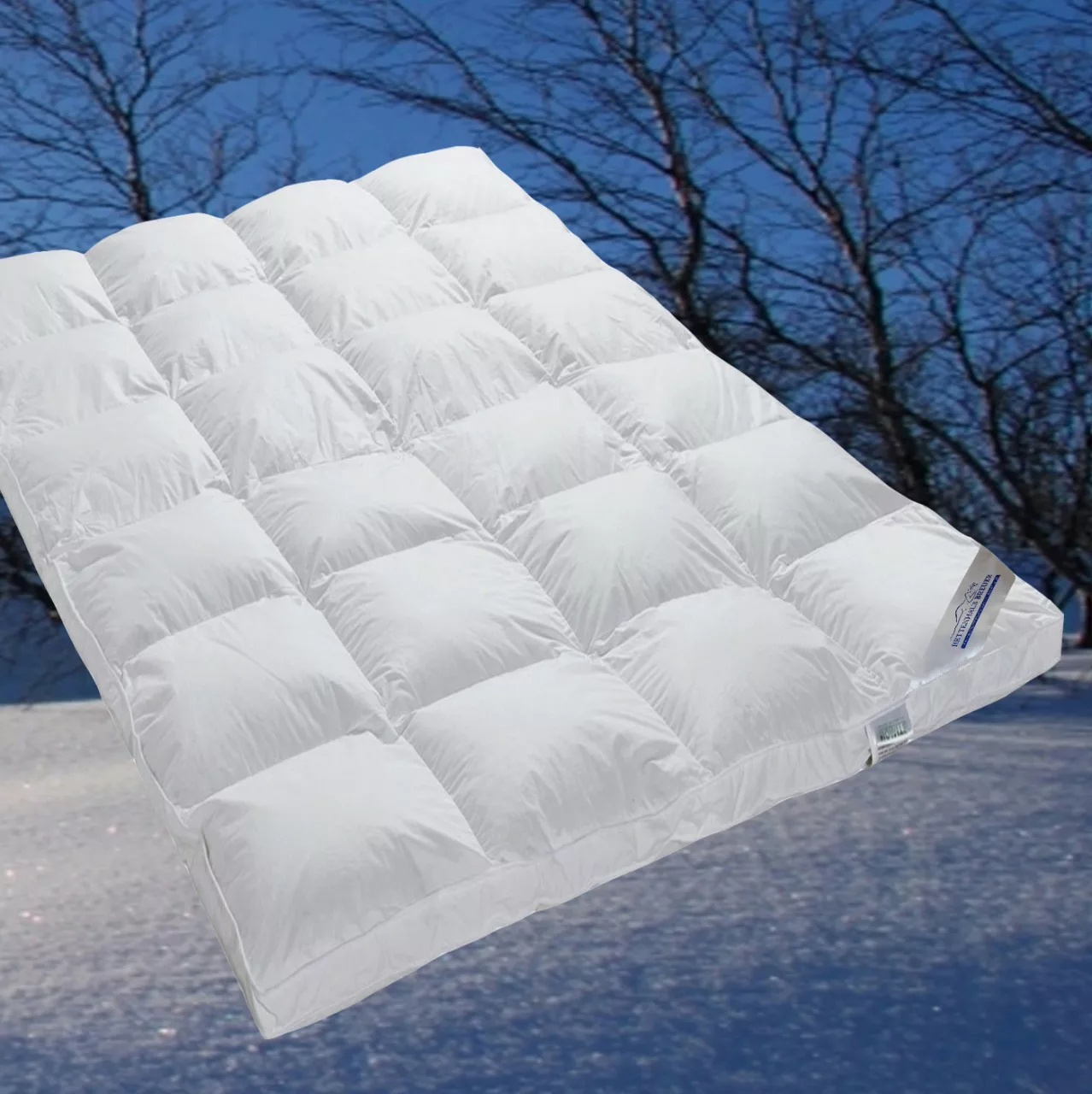 Super warme 100% Winter Hochsteg Daunenbett 1100g beste Daunen 135x200 günstig online kaufen