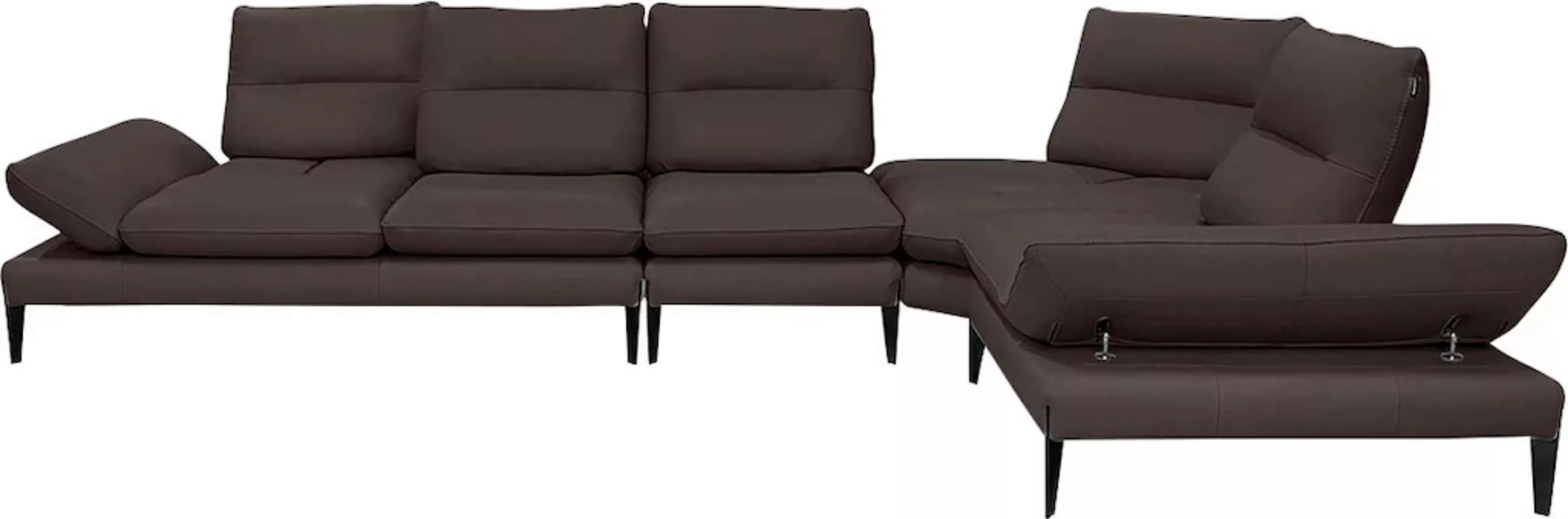 Nicoletti Home Ecksofa »Monnalisa«, Breite 376 cm, mit Sitztiefen- und Arml günstig online kaufen