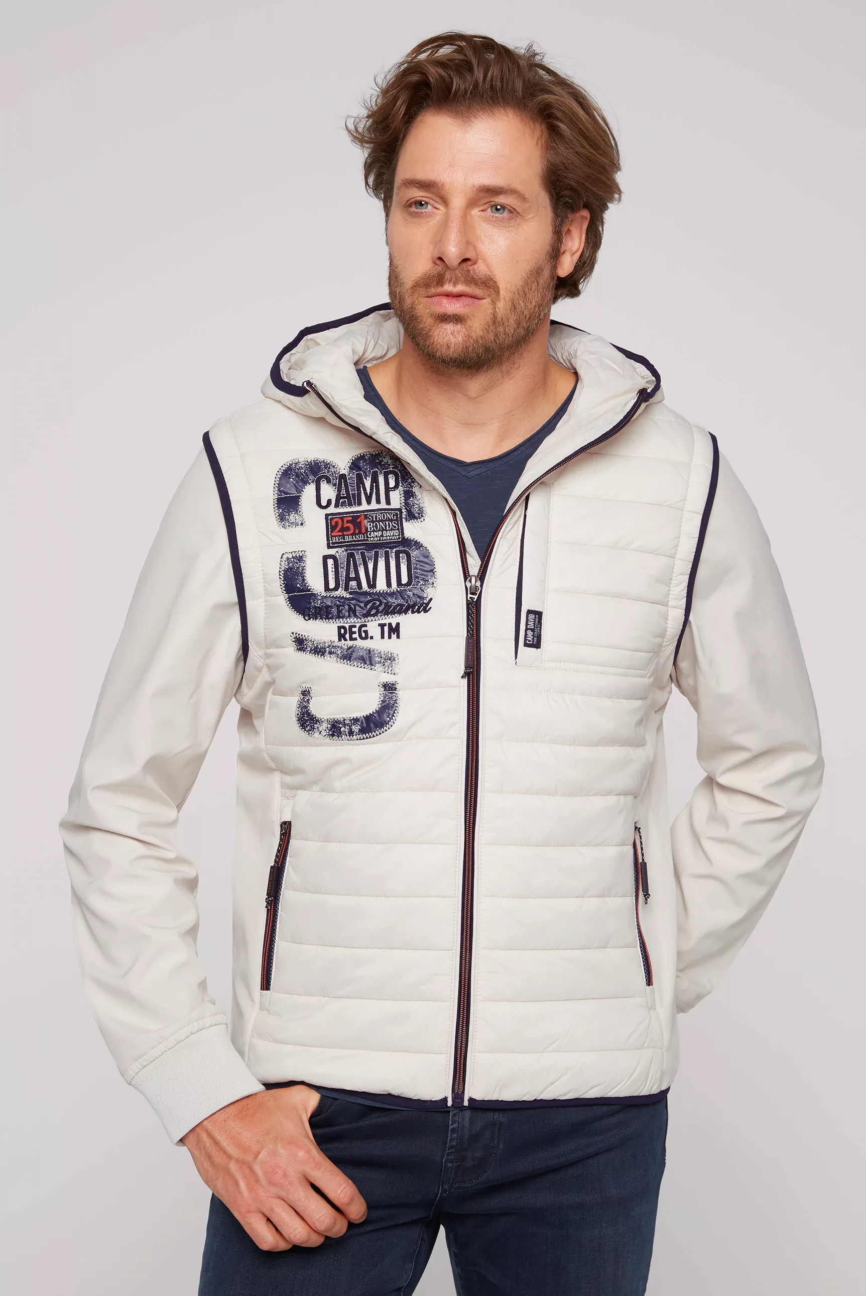 CAMP DAVID Softshelljacke mit Label-Applikationen beidseitig günstig online kaufen