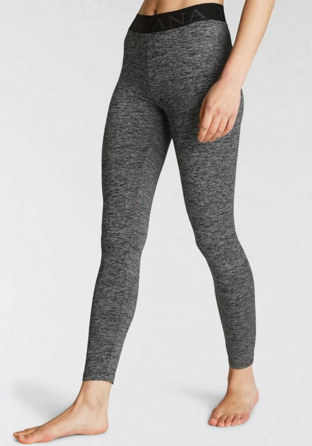 LASCANA ACTIVE Leggings meliert, mit elastischem Bund und darin eingewebtem günstig online kaufen