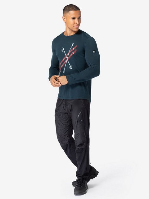 SUPER.NATURAL Sweatshirt für Herren, Merino KRYSSEDE SKI Ski Motiv, casual günstig online kaufen