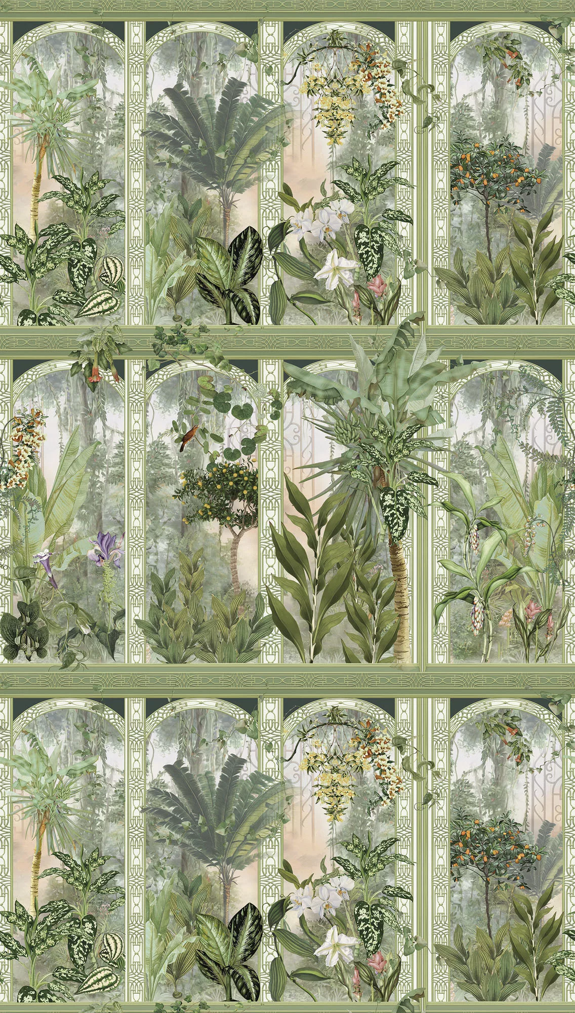 living walls Fototapete »Dschungeltapete Floral«, matt, Fototapete Antik Kl günstig online kaufen