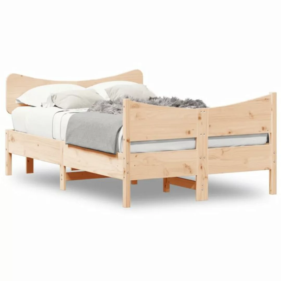 vidaXL Bett Massivholzbett ohne Matratze 120x200 cm Kiefernholz günstig online kaufen