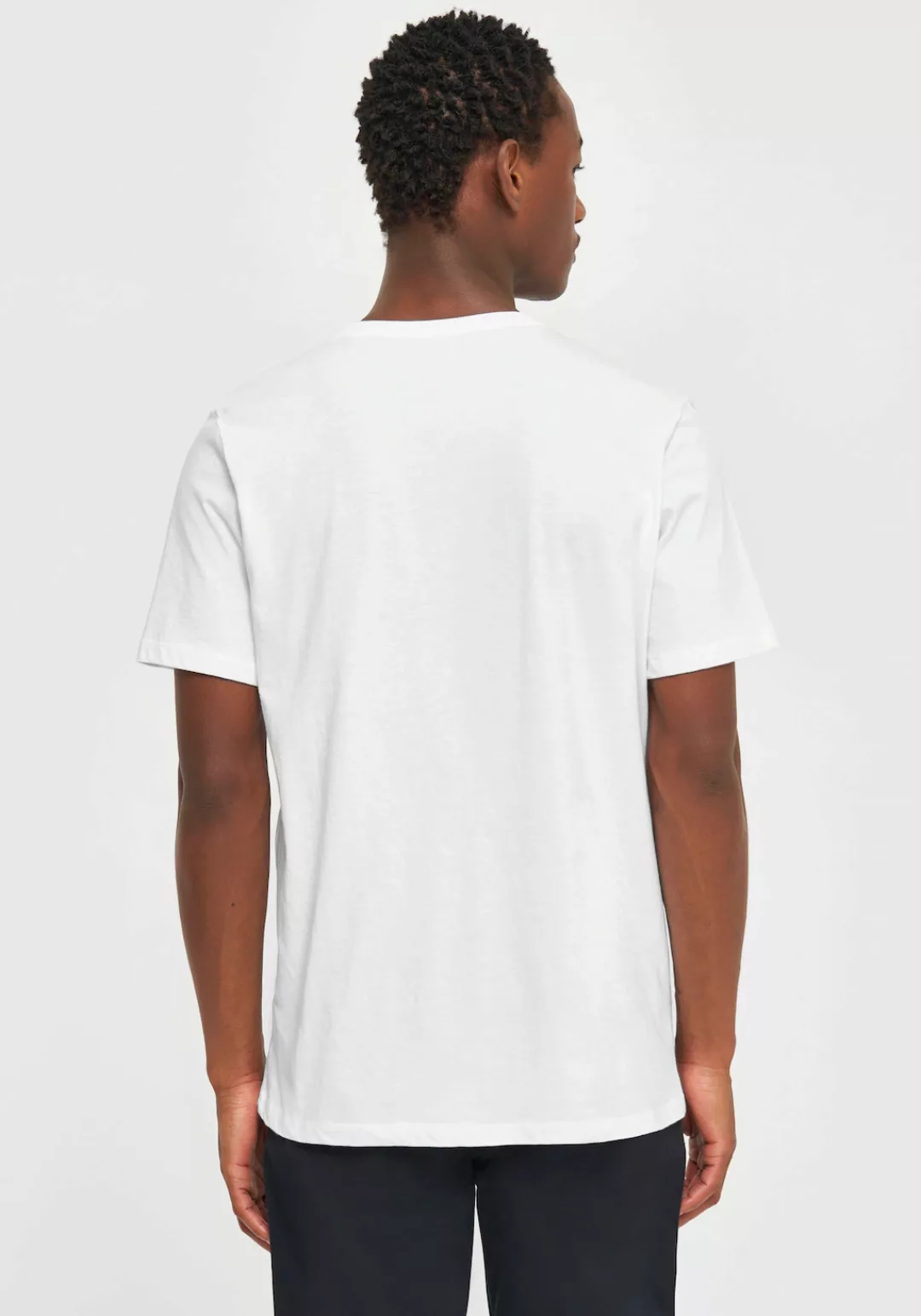 KnowledgeCotton Apparel T-Shirt Basic Shirt in gerader Passform günstig online kaufen