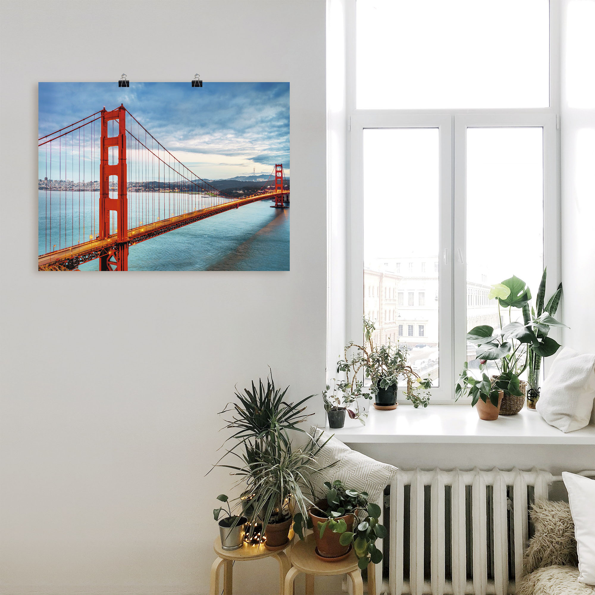 Artland Wandbild "Golden Gate Bridge", Brücken, (1 St.), als Alubild, Outdo günstig online kaufen