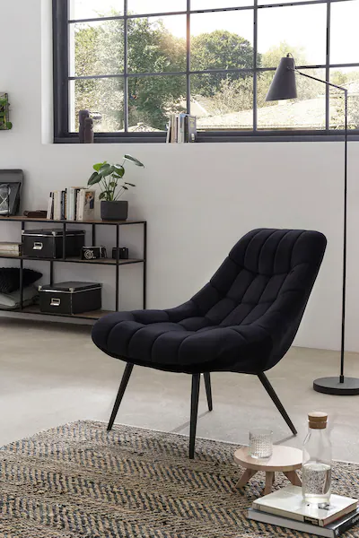 SalesFever Relaxsessel, mit XXL-Steppung, mit schwarzen oder naturfarbenen günstig online kaufen