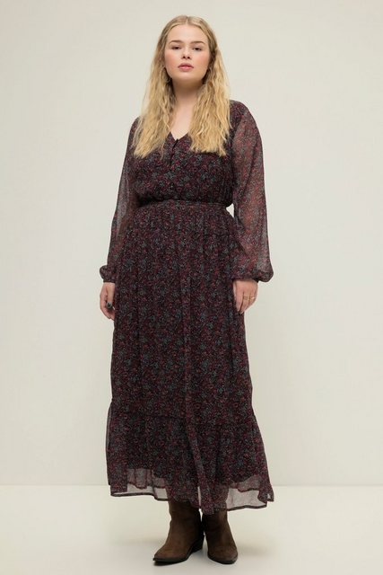 Studio Untold Maxikleid Maxikleid A-Line Paisley Print V-Ausschnitt günstig online kaufen