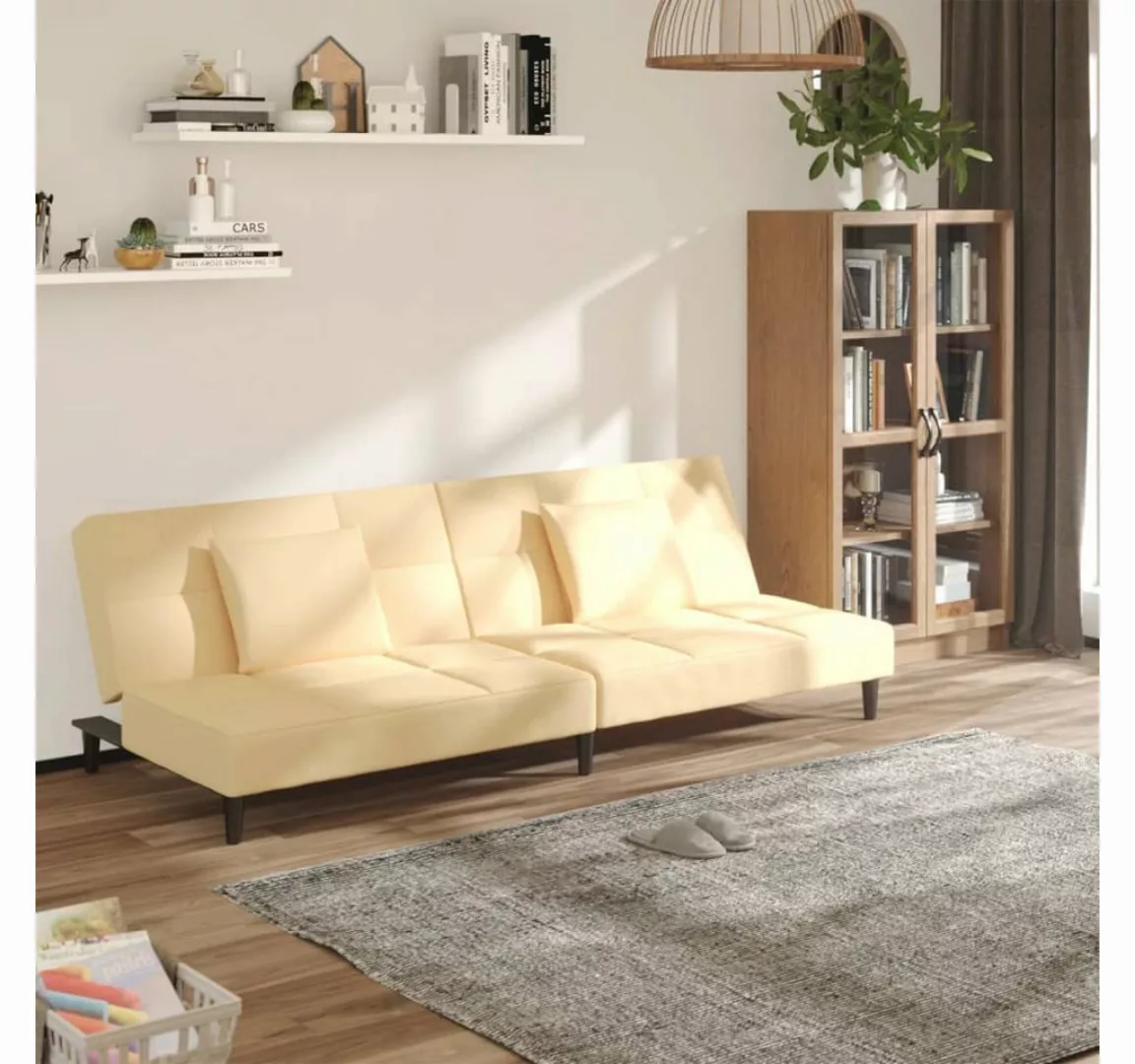 vidaXL Sofa Schlafsofa 2 Sitzer mit 2 Kissen Samt verschiedene Farben, ohne günstig online kaufen