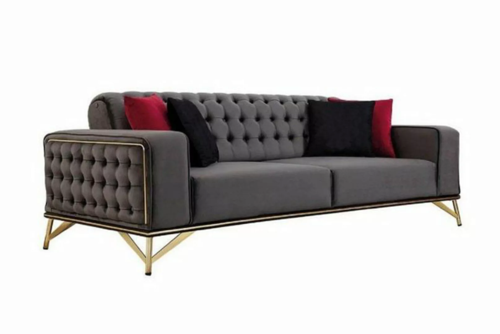 JVmoebel 3-Sitzer Designer Sofa 3 Sitzer Chesterfield Couch Polster Sofas D günstig online kaufen