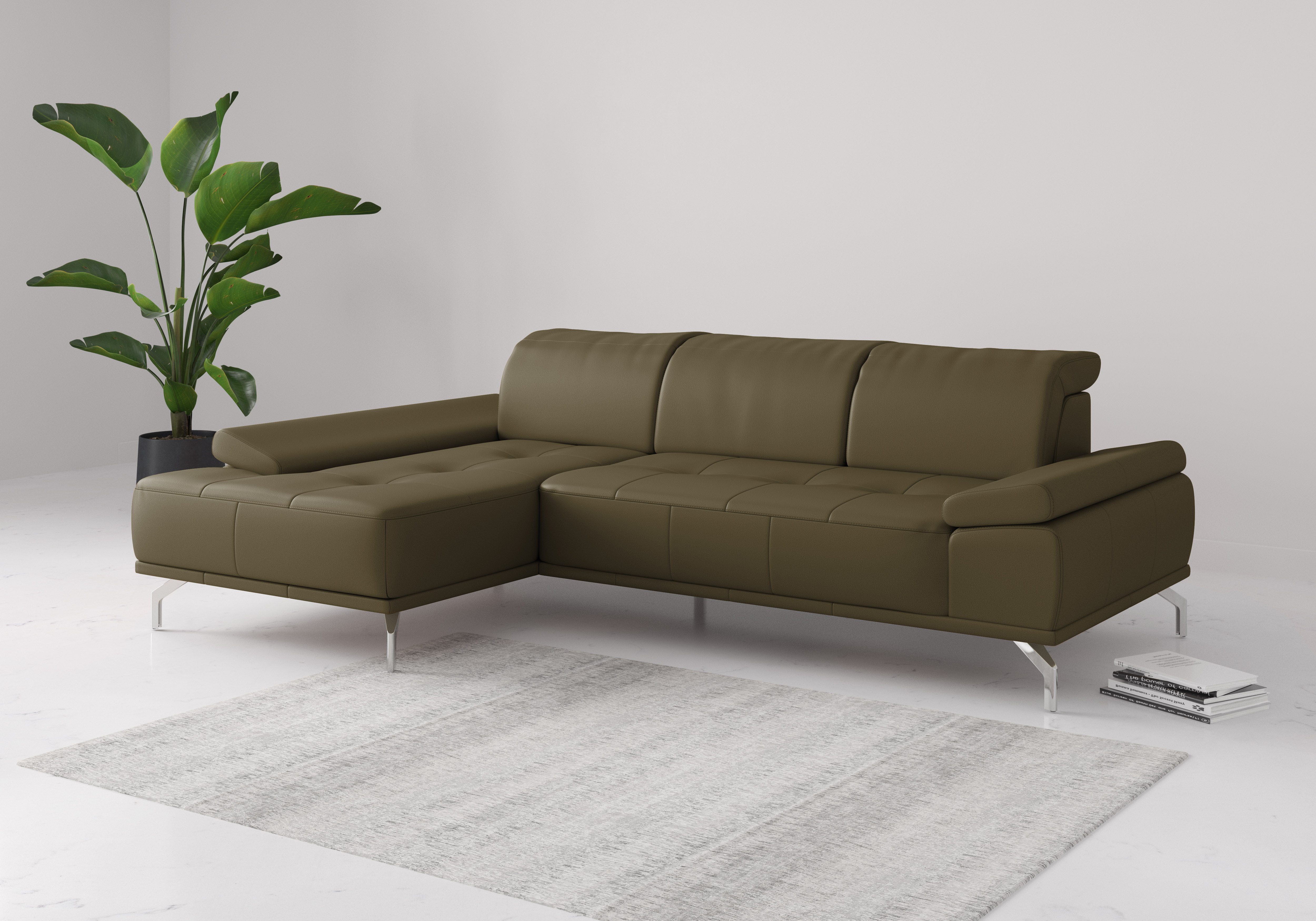 Places of Style Ecksofa "Caluna", Inkl.Sitztiefenverstellung, wahlweise mit günstig online kaufen